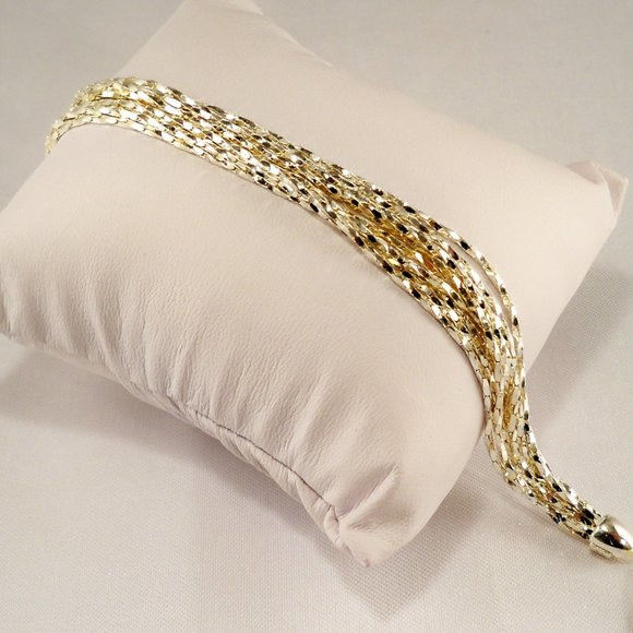 New Multi Strand 925 Silver Bracelet - Picture 1 of 6